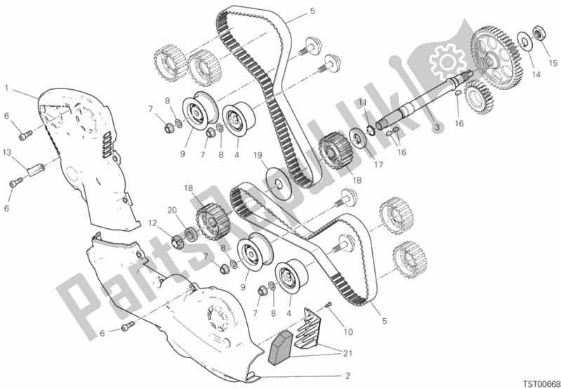 All parts for the Timing System of the Ducati Supersport S 937 2020